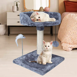 Oture 17" Cat Tree Climb Tower with Condo and Perches Gray