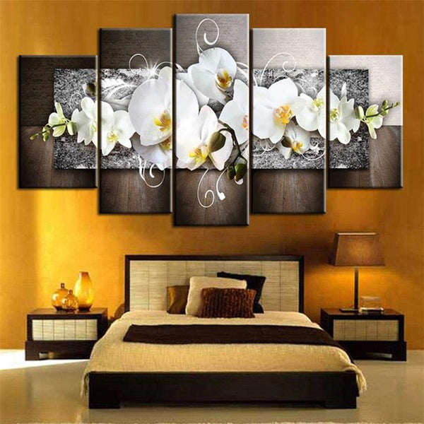 Save on Home Decor Clearance Aeoxa Fashion Wall Art Canvas Painting 5 Pieces Mangnolia Flower