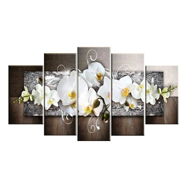 Save on Home Decor Clearance Aeoxa Fashion Wall Art Canvas Painting 5 Pieces Mangnolia Flower